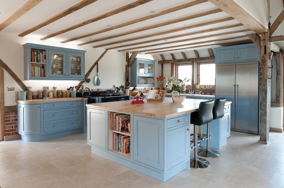 farklı mavi mutfak resmi