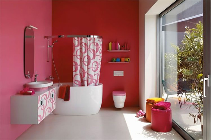 pembe banyo tasarımı