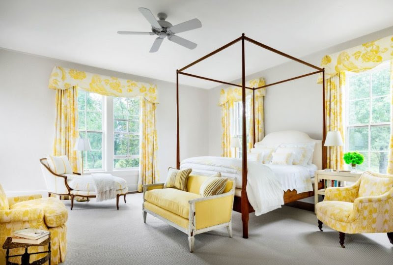 Sarı Renkli Yatak Odası